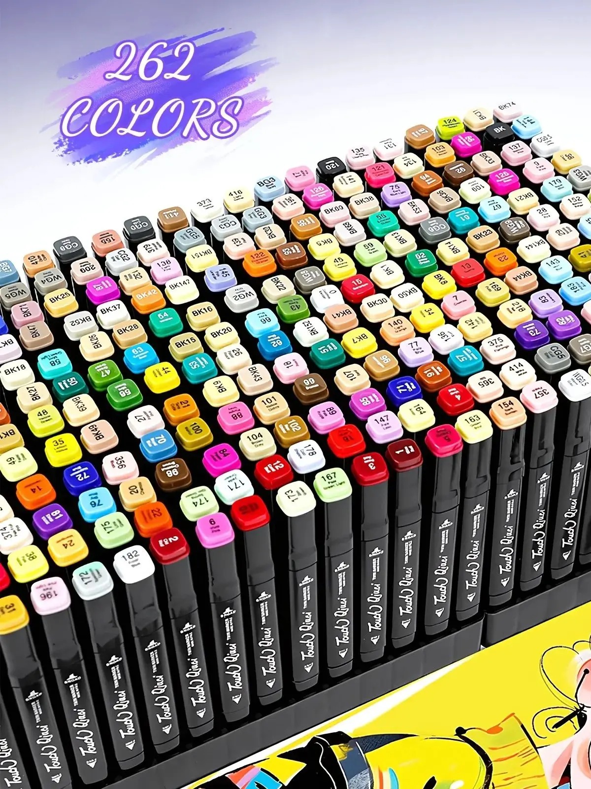 262 Color Dual-Tip Marker Set Quick-Dry Sketching Markers For Painting Drawing — image 9