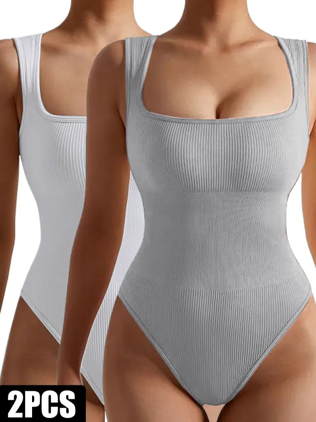 2 Pack Womens, One Piece Jumpsuits For Women, Ribbed Workout Tops For Women Clothing, Seamless Tank Tops Rompers 2Pack8 - Shop at LoveMi