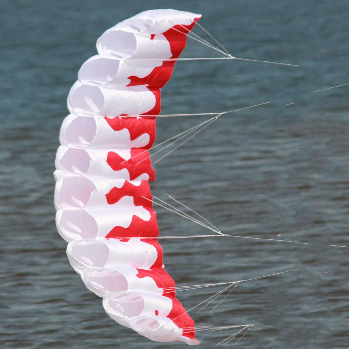 Flame double line soft stunt double line sports kite (white)