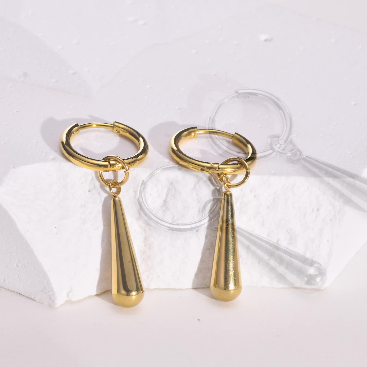 Stainless Steel Drop Earrings