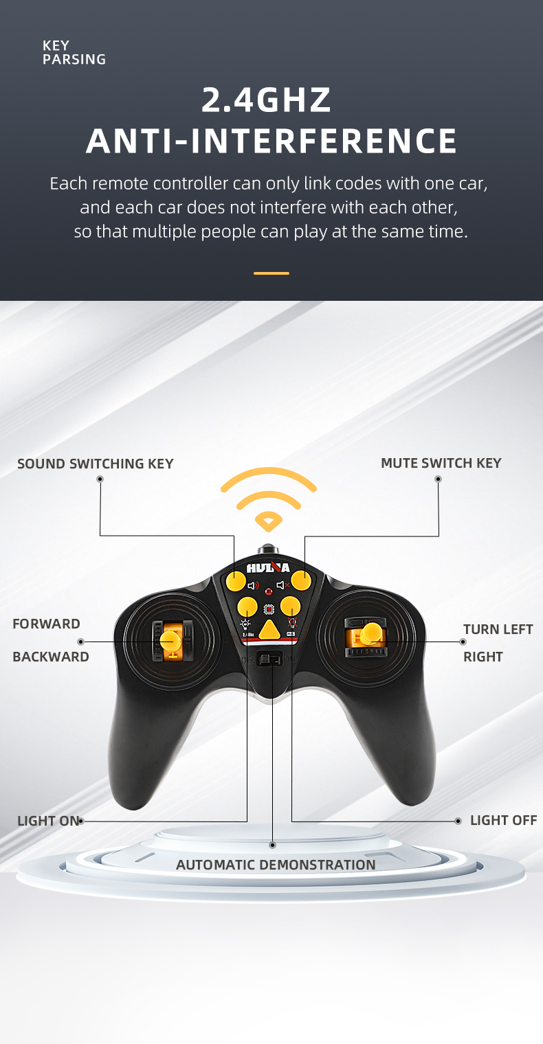 Huina 1318 1-24 Semi-alloy Remote Control Flatbed Trailer Toy 11