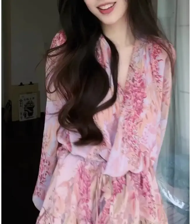 Women's V-neck Vacation Style Fairy Dress