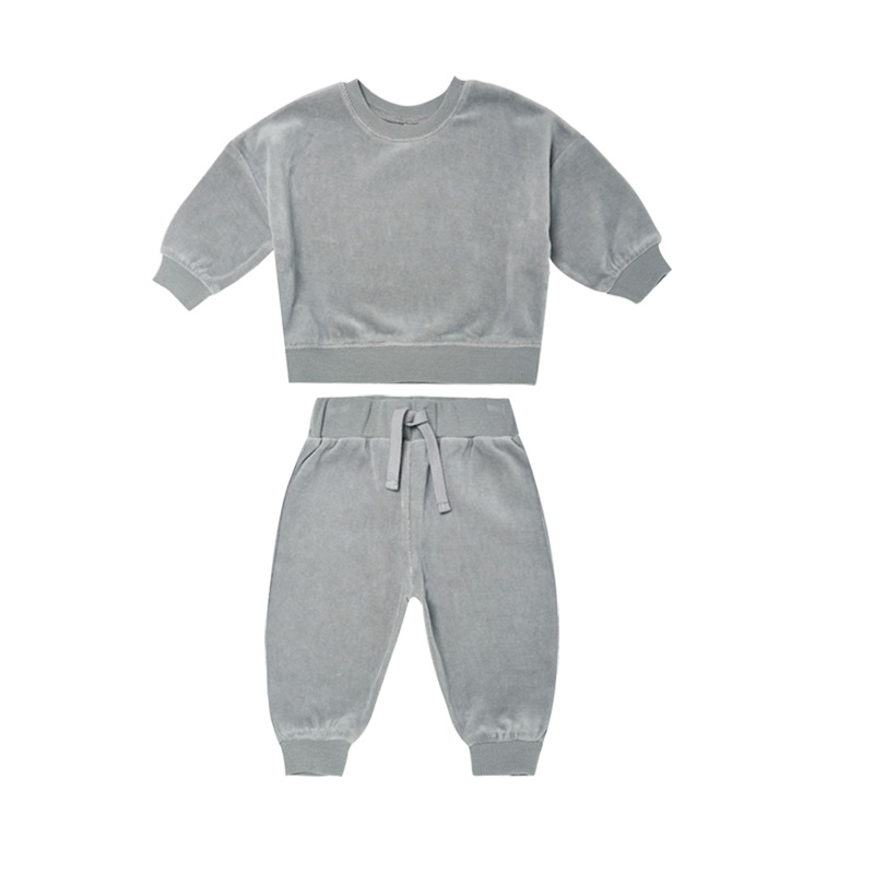 Two Piece Set Of Round Neck Long Sleeved Trousers