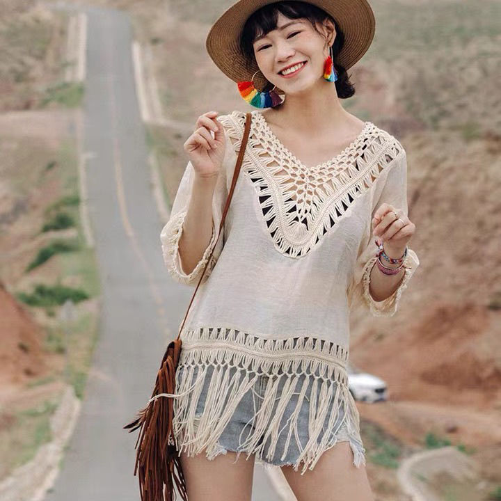 Women's Cut-out Beach Coat Sunscreen Clothes