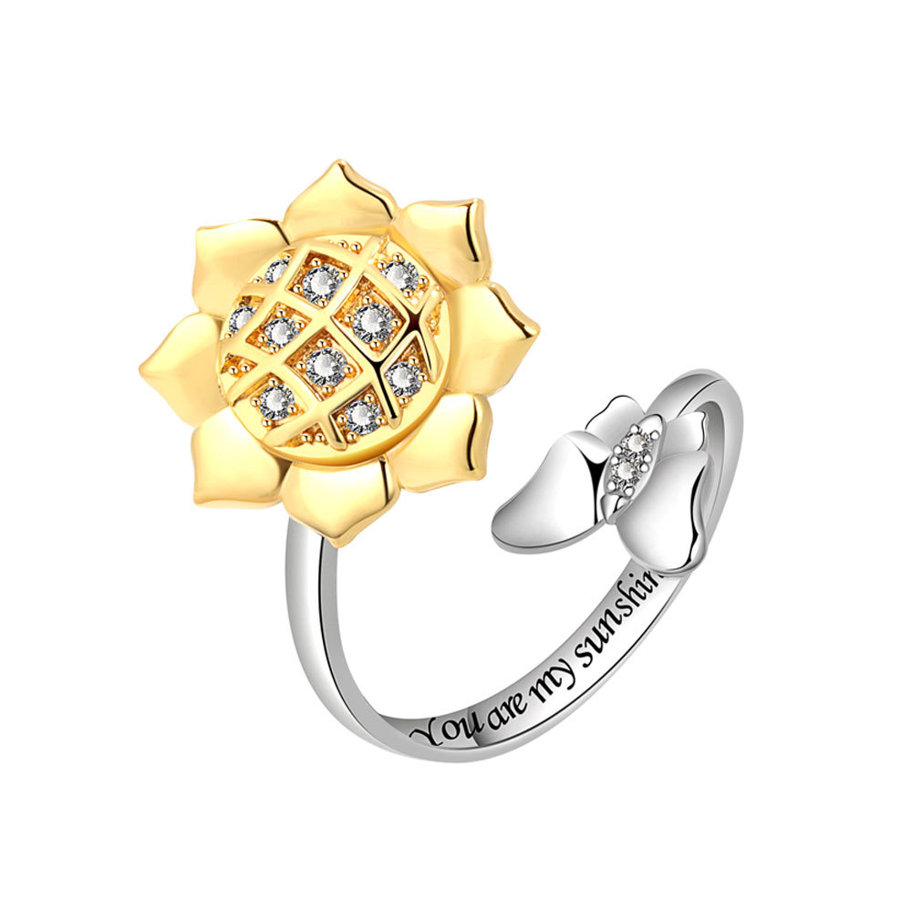 Title 5, Fashion Adjustable Sunflower Rotating Ring