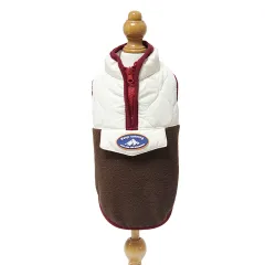Warm Zipper Waistcoat Puppies Autumn And Winter Clothes - Coffee Colour - View 1