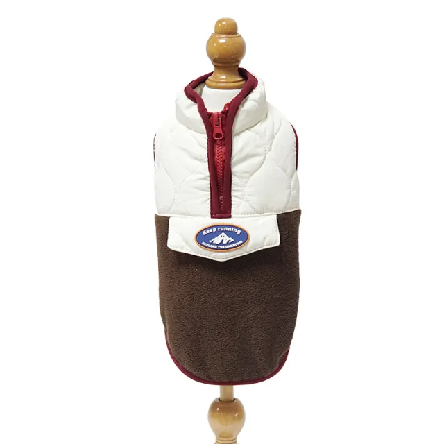 Warm Zipper Waistcoat Puppies Autumn And Winter Clothes Coffee Color - Shop at LoveMi