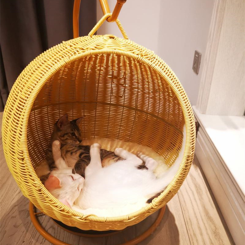 Beige rattan nest