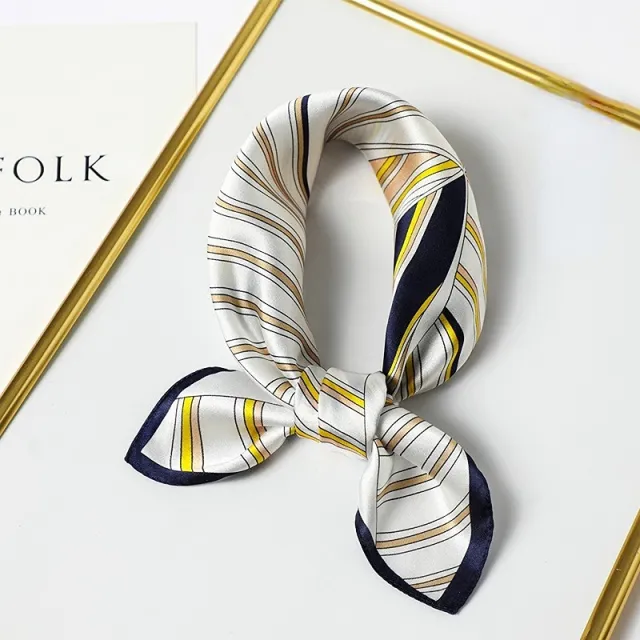 Silk Scarf Women's Spring And Summer New Fashion Professional All match Printing Satin Silk Small Square Scarf Soft Scarf Set38 - Shop at LoveMi