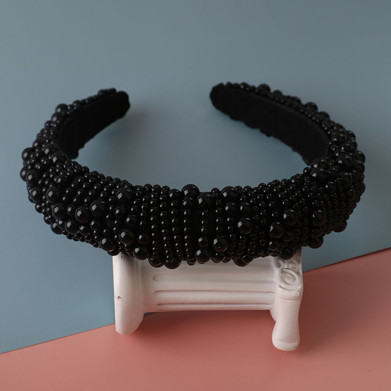 New Fashion Dinner Sponge Hand String Pearl Hairband