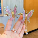 1Pair Of Purple Butterfly