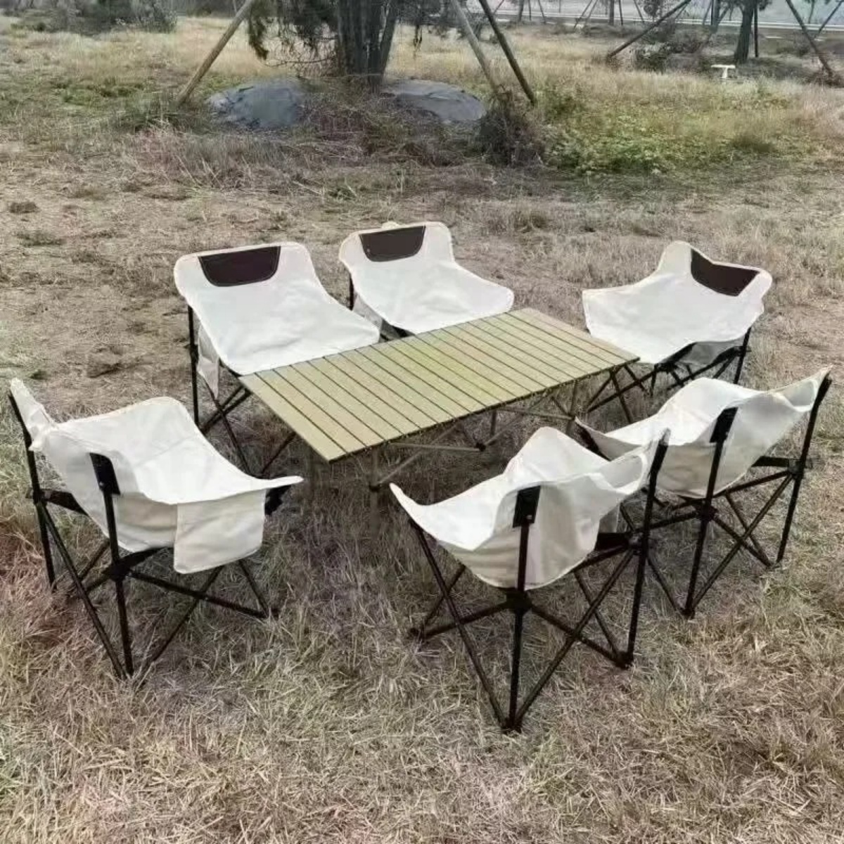Folding Table, Outdoor Egg Roll Table, Portable Camping Picnic Table, Market Barbecue Folding Table, Camping Table