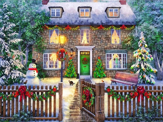 5D Diamond Painting Winter Landscape Embroidery Style2 - Shop at LoveMi