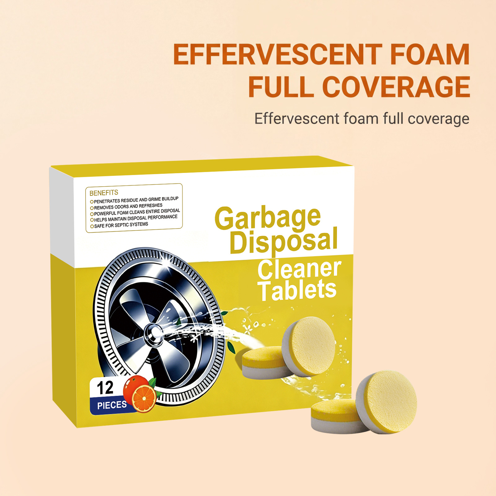 West Moon Garbage Disposal Cleaning Sheets For Kitchen Sinks Cleans Garbage, Deodorizes, And Removes Stains 6