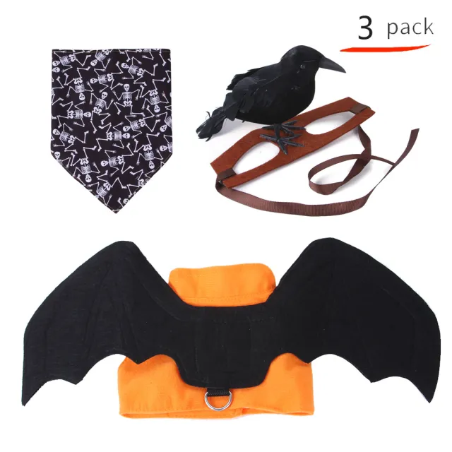 Vest Type Dog Leash Reflective Breathable 3Piece Set Orange - Shop at LoveMi