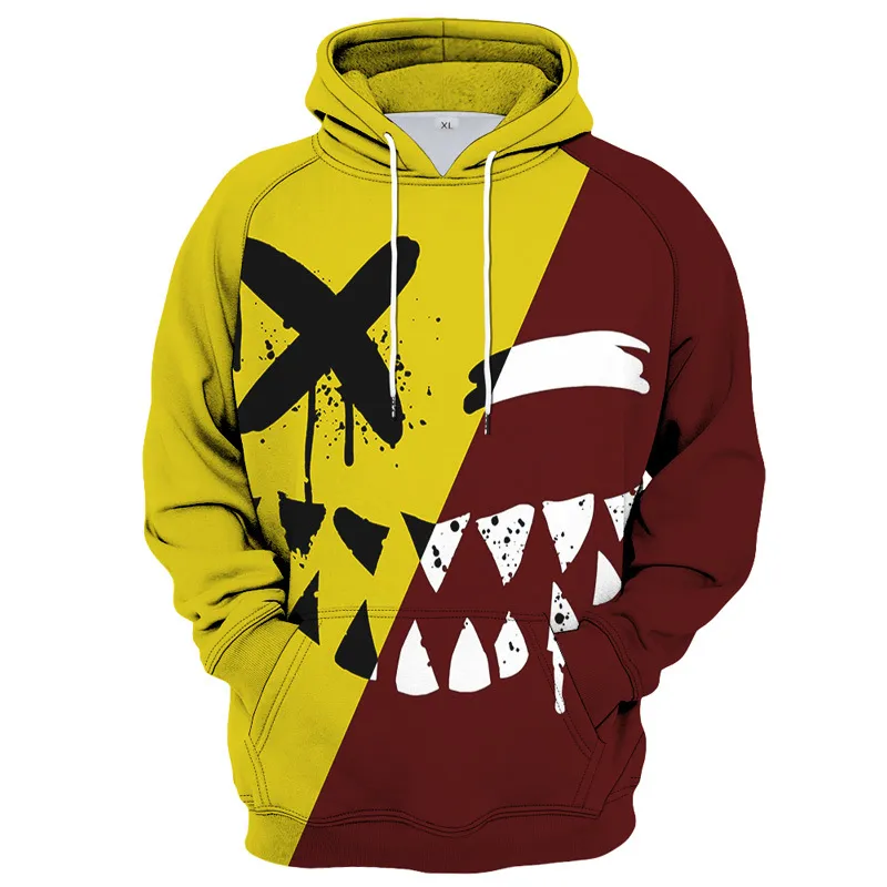 3D Digital Printing Casual Sports Hoodie Sweater - K-L