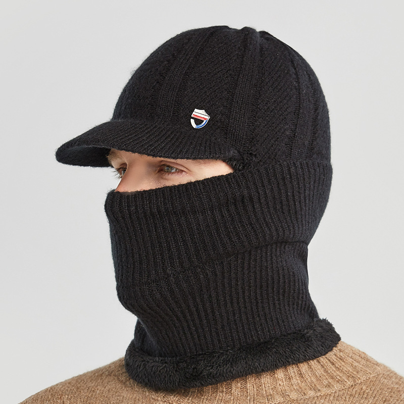 Autumn And Winter Riding Electric Bicycle Bib Mask Integrated Cold-proof Cotton Cap