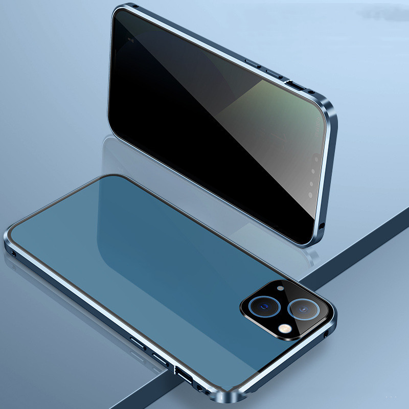 Double Sided Magnetic Anti Peeping Full Bag Shatterproof Glass Phone Case - Image 5
