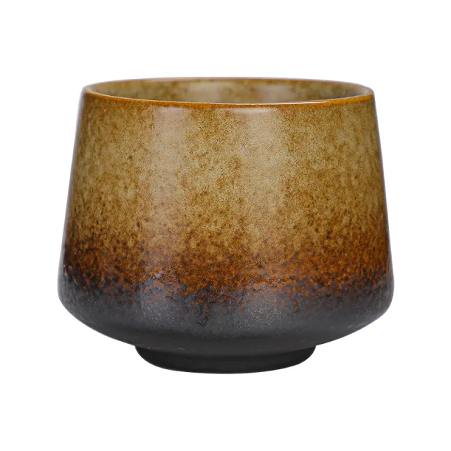 Coarse Pottery Tea Cup Retro Kiln With Large Capacity Yellow - Shop at LoveMi
