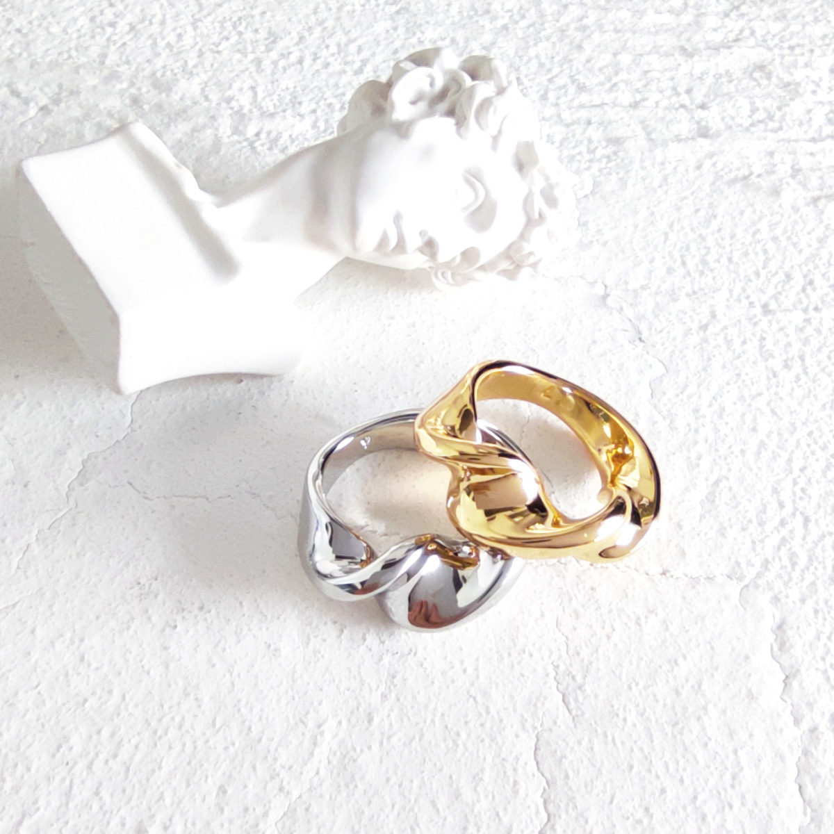 Fold Ring Female European And American Ins Cold Wind Simple Exaggerated Ring
