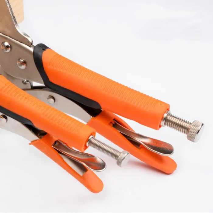 14 in C-Clamp Locking Pliers with Swivel Pads, Welding and Woodworking Clamp - detail photo 3
