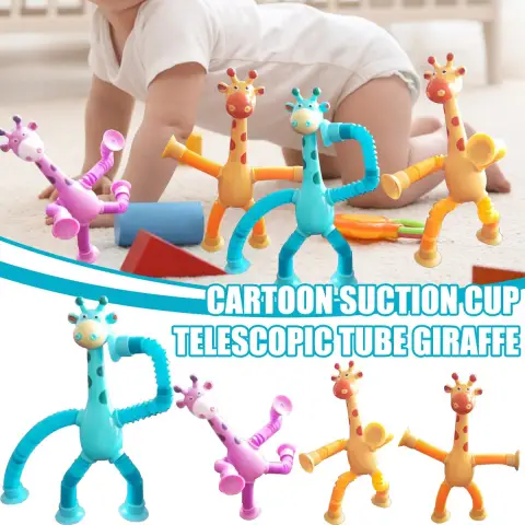 Giraffe Tubes Sensory Toys Novelty Spring Fidget Toy Stretch