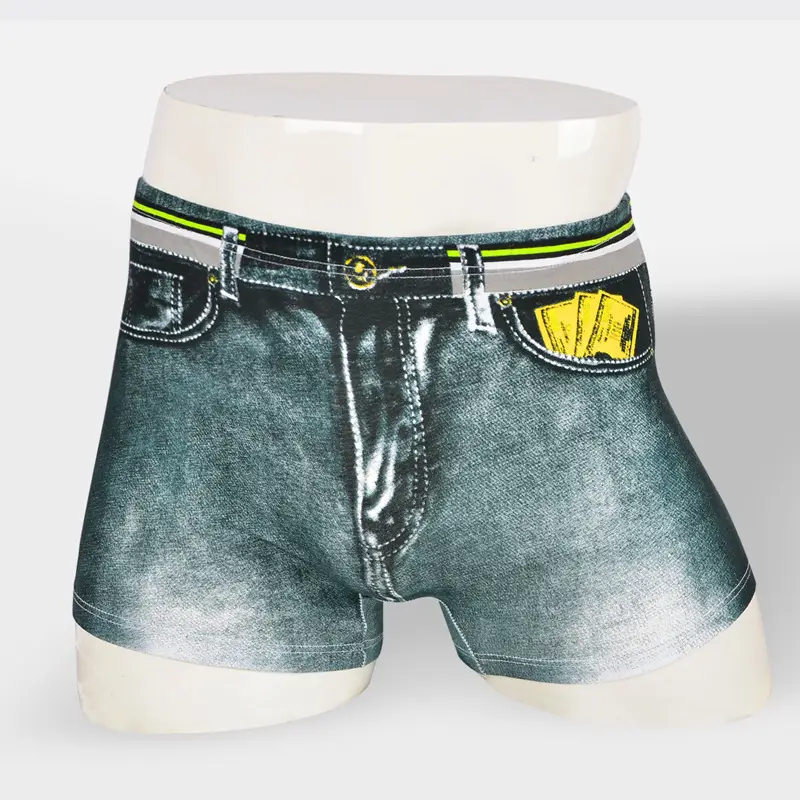 Imitation Denim Men Inner Pants Pure Cotton