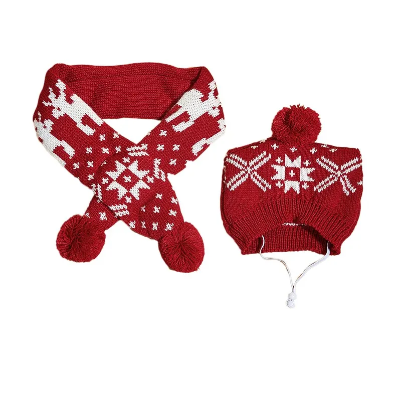Pet Cat Dog Knitting Christmas Scarf Accessories – image 4