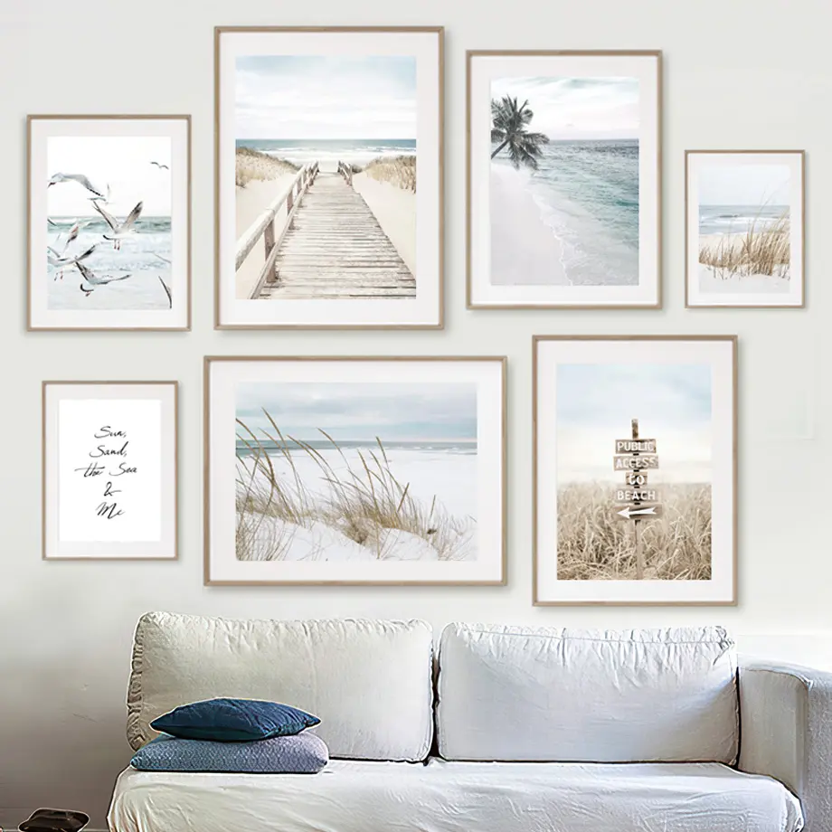 Reed Dandelion Dolphin Sea Beach Flower Wall