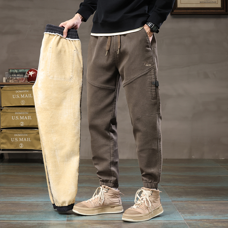 Title 5, Mens Padded Warm Casual Drawstring Pants for u...