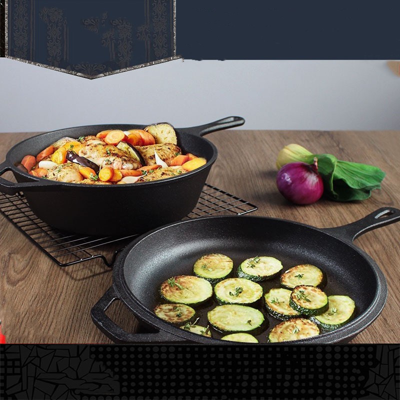 Title 2, Household Non-stick Flat Pan With Single Handle