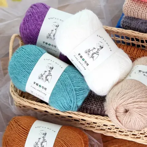 Hand-knitted Scarf Yarn Ball 4 Strands of Coarse