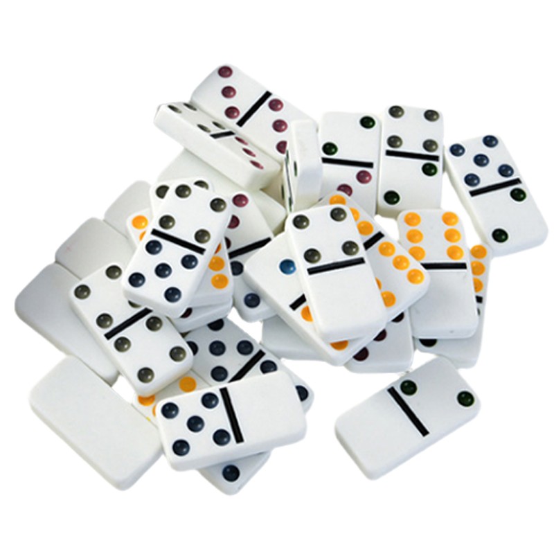 28 Double Six Colour Dot Dominoes Set In Tin - Spin Master - New & Sealed