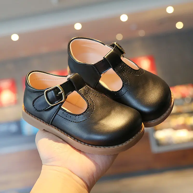 British Style Children's Retro Leather Shoes
