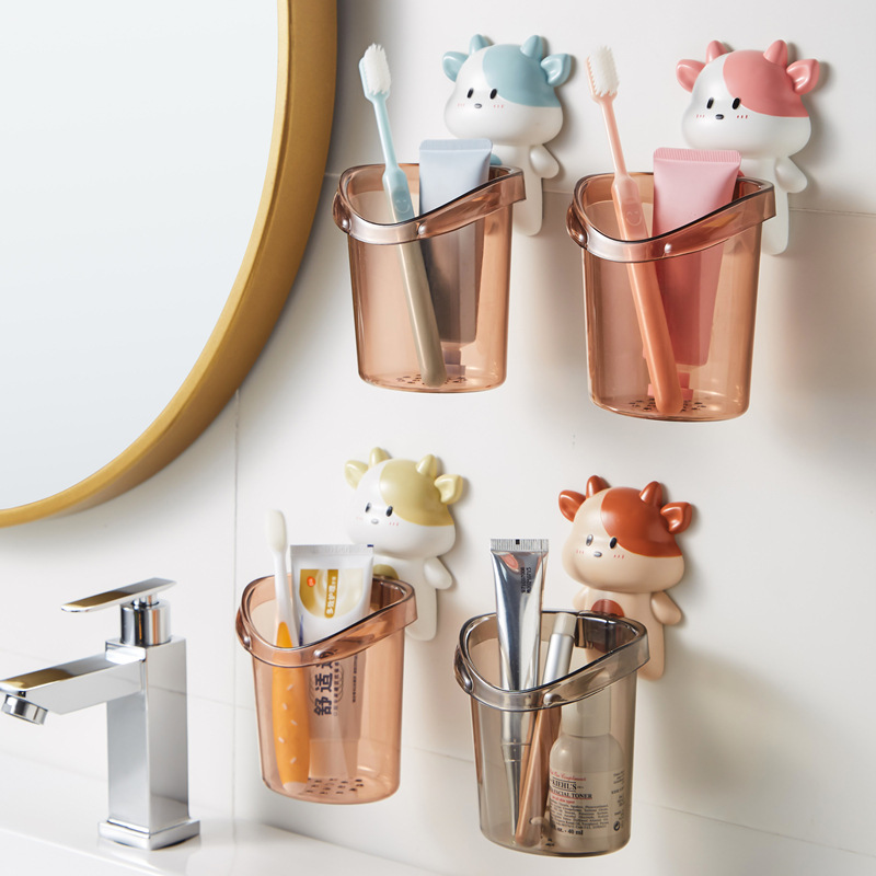 Bathroom Shelf Free Punch Wall Hanging Makeup Brush Storage Box