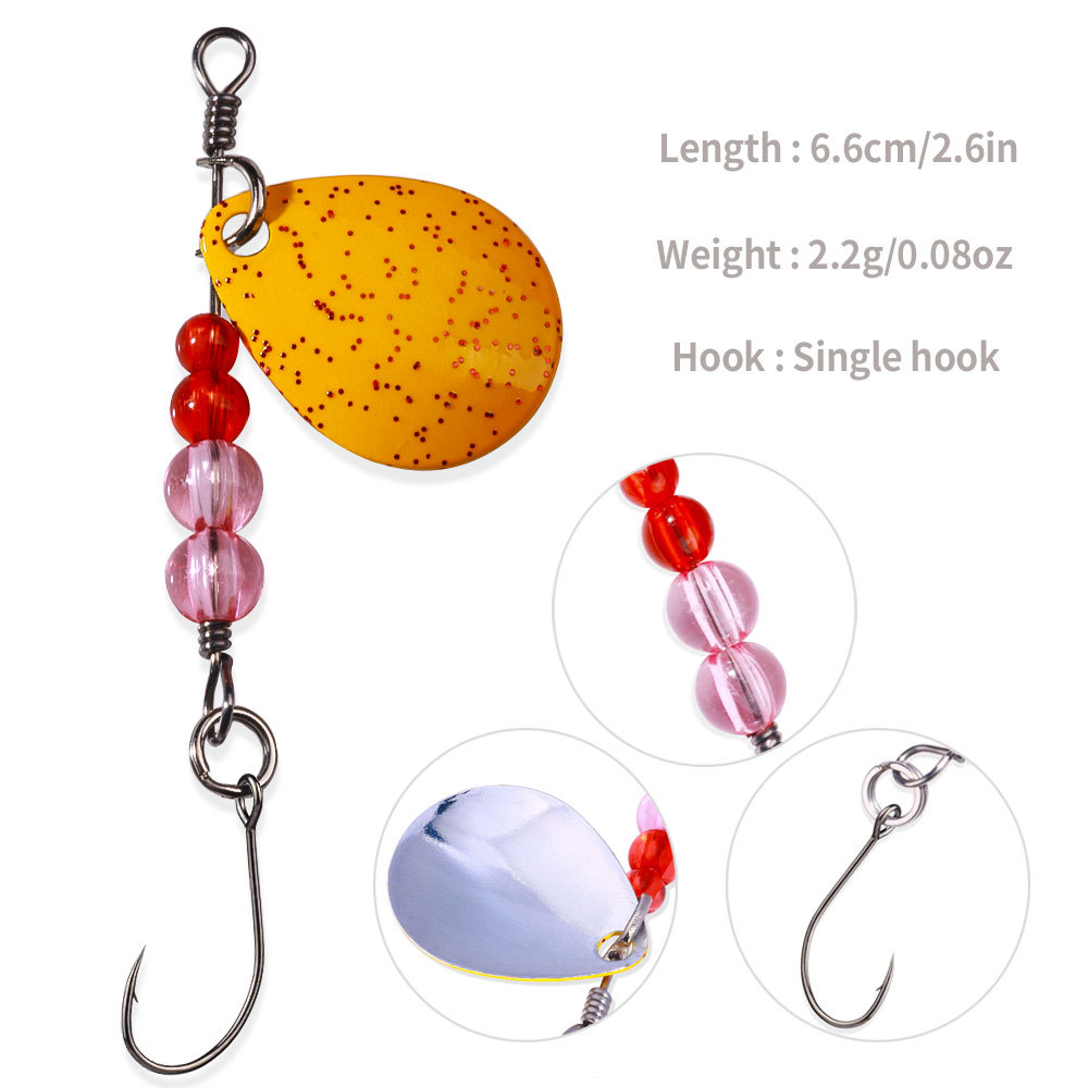 Title 5, Colorful Sequin Single Hook Fish Bait for Effec...