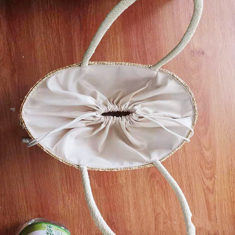 Woven Embroidered Pattern Lemon Mango Tote Shoulder Bag