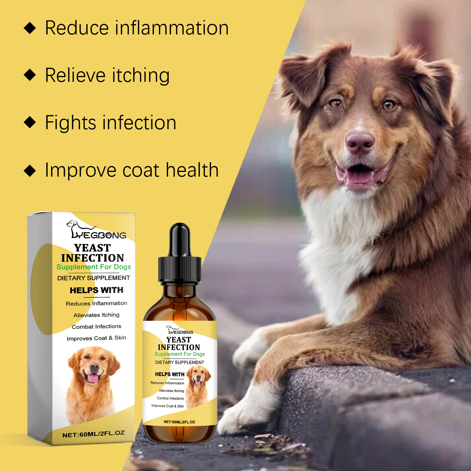 Herbal Yeast Supplements For Relieving External Skin Care Of Pets