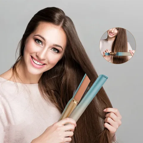 Rechargeable Wireless Hair Curler Electric Splint Curling Iron 2