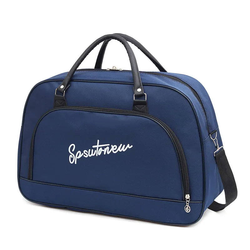 Men's Fitness Foldable Luggage Bag Large Capacity - Blue