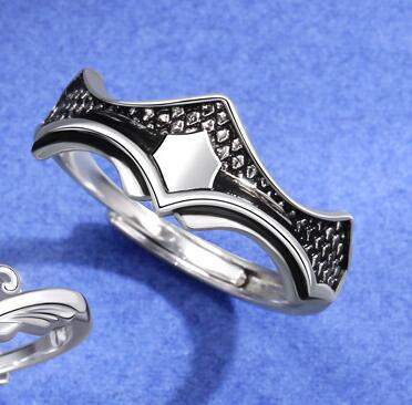 Sterling Silver Princess And Knight Couple Ring