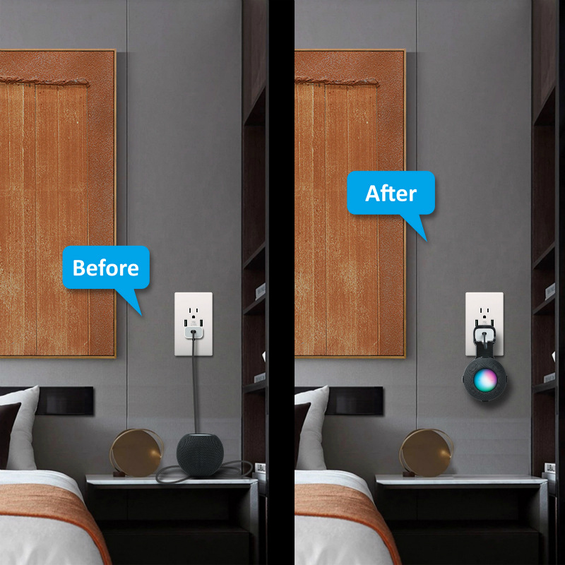 Punch Free H Wall Hanger Intelligent Speaker Storage Fixed Bracket - Image 1
