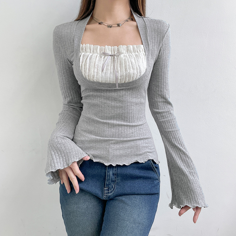 Title 5, Womens Fashion Square Collar Top featuring Col...