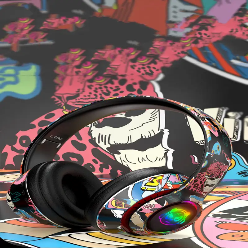 Graffiti Wireless Bluetooth Headset Mobile Phone Sports