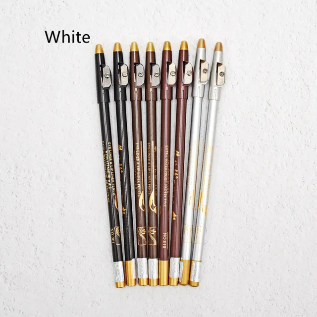 Multi Color Anti Sweat And Anti Smudge Eyeliner Eyebrow Pencil 46White - Shop at LoveMi