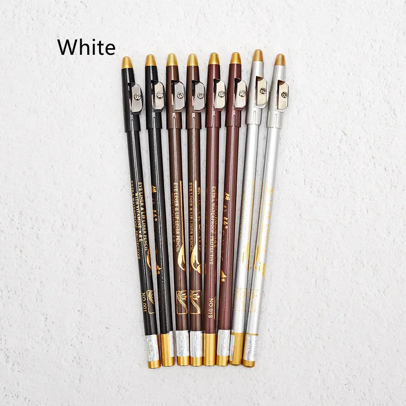 Multi Color Anti Sweat And Anti Smudge Eyeliner Eyebrow Pencil - 46White