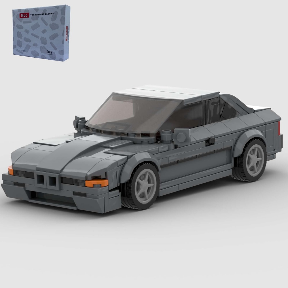 337PCS DIY Gray Sports Car Toy Building Set,City Building Bricks Building Blocks DIY Vehicles For Kids And Adults