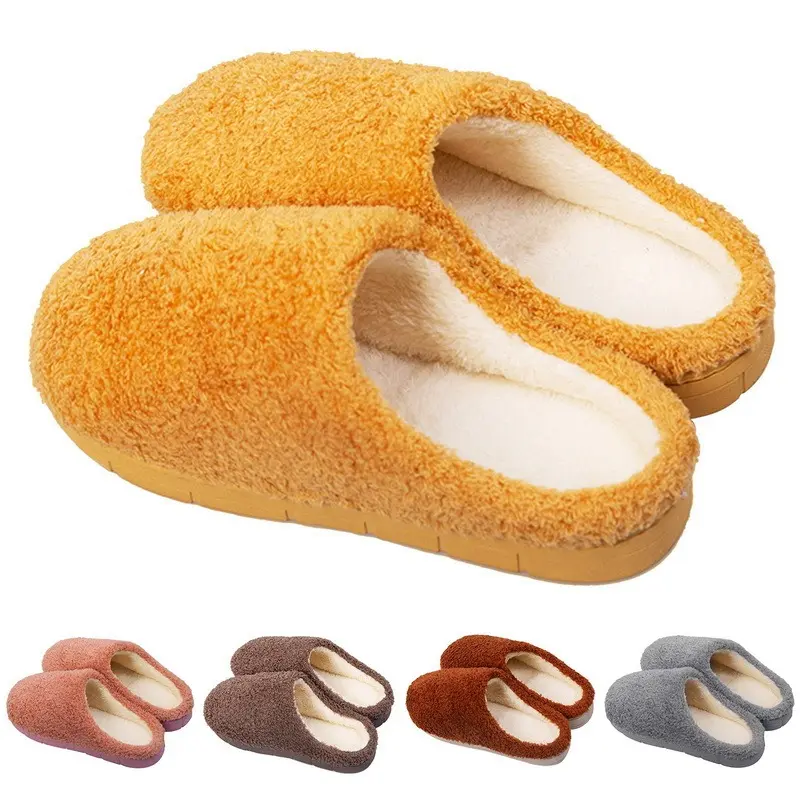 Furry Slippers Soft Winter Bedroom Women