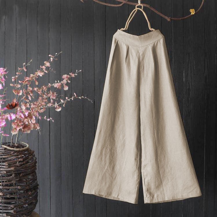 Title 4, Womens cotton linen wide leg pants, offering c...