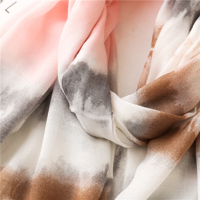 Title 23, Cotton And Linen Feel Satin Cotton Scarf Female...